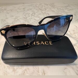 Versace Black and Gold Sunglasses